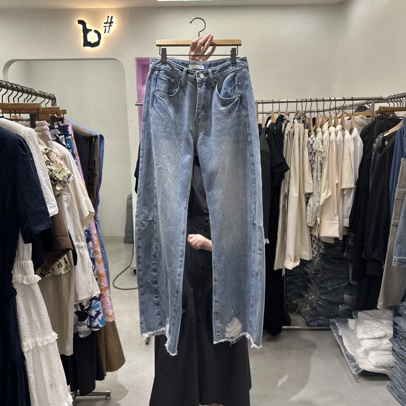 BISHOP直郵韓國代購㊣女裝新款推薦25春夏時尚熱賣人氣牛仔褲b#/BISHOP牛仔褲