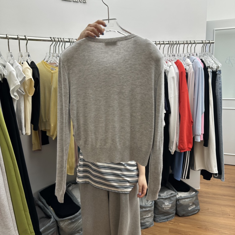 GABIZON直郵韓國代購㊣女裝新品人氣推薦時尚針織衫刺繡開衫GABIZON針織衫