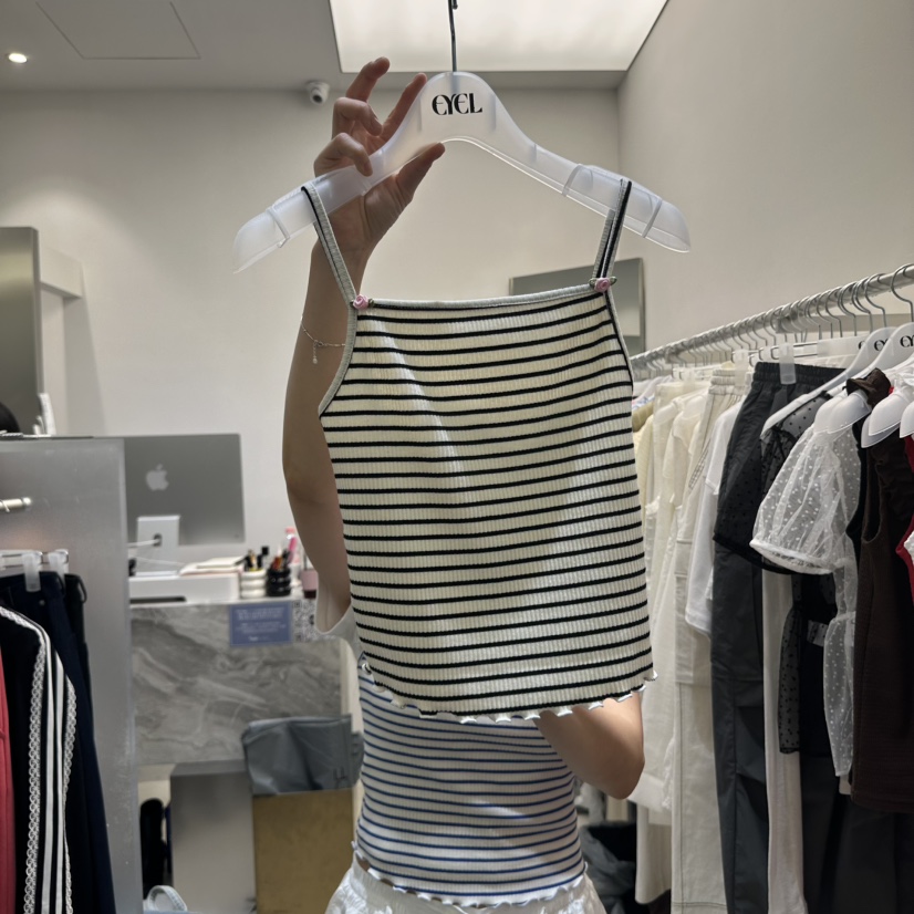 EYEL韓國直郵㊣東大門實拍女裝新品時尚熱賣休閑25春夏吊帶背心EYEL吊帶/背心圖色2
