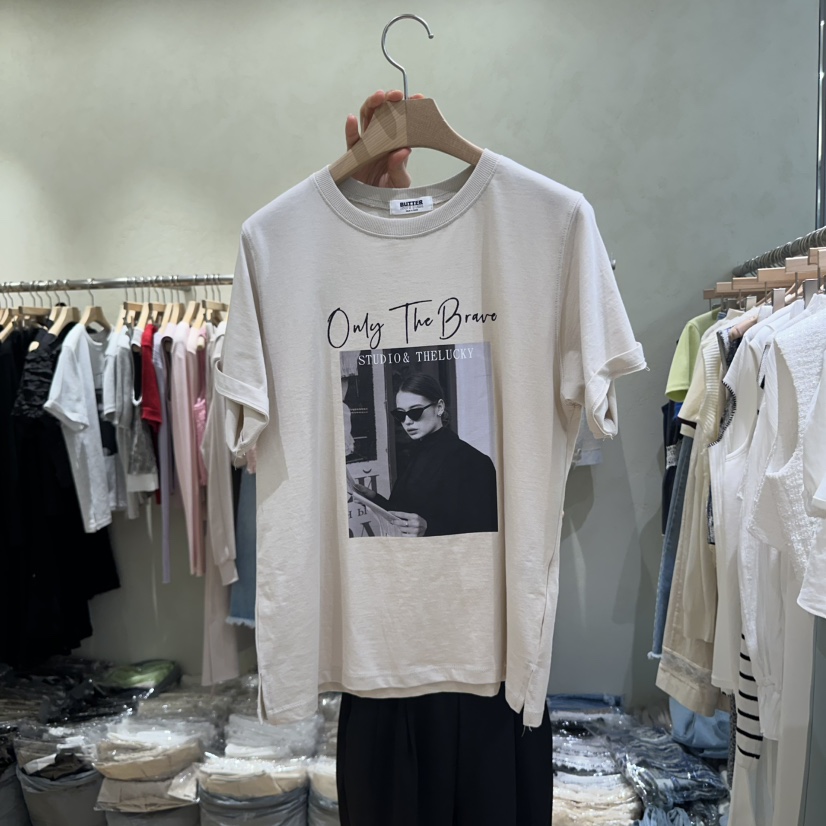 BUTTER-P韓國直郵㊣東大門實拍女裝新款熱賣休閑人氣時尚T恤BUTTER-PT恤圖色3