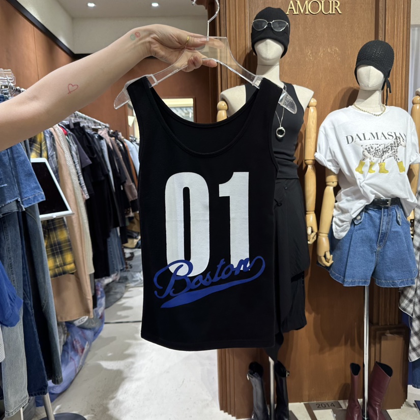 AMOUR韓國直郵㊣東大門實拍女裝新品25春夏休閑時尚吊帶背心AMOUR吊帶/背心圖色2