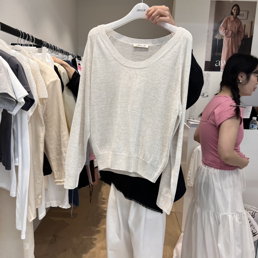 RUMIRU/AWEAR韓國直郵㊣女裝新品推薦時尚25春夏針織衫亞麻awear/RUMIRU針織衫圖色4