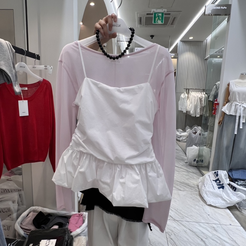 RUMIRU/AWEAR韓國㊣直郵東大門代購女裝新款休閑吊帶背心不含內搭awear/RUMIRU吊帶/背心
