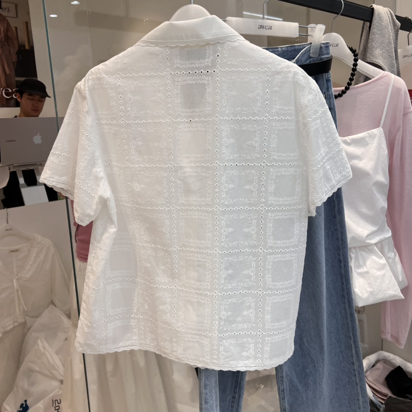 RUMIRU/AWEAR韓國直郵㊣女裝新款25春夏休閑時尚襯衫蕾絲衫awear/RUMIRU襯衫/蕾絲衫