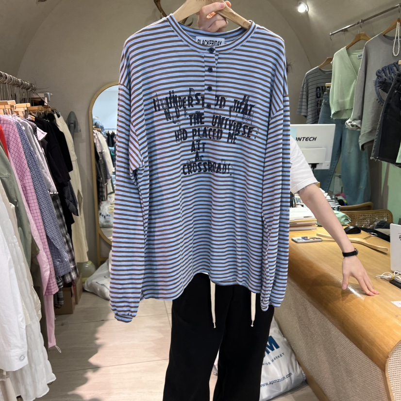 BLACKFRIDAY韓國直郵㊣女裝新品人氣25春夏熱賣推薦長袖T恤BLACK FRIDAY長袖T恤圖色3