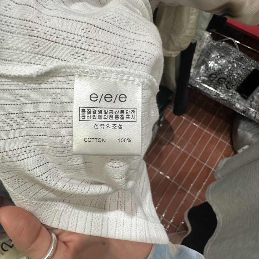 E/E/E直郵韓國代購㊣女裝新款時尚熱賣25春夏人氣休閑針織衫E/E/E針織衫