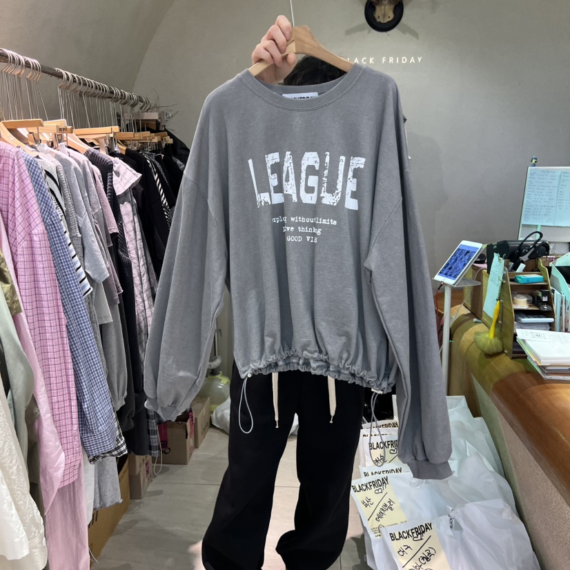 BLACKFRIDAY直郵韓國代購㊣女裝新款時尚推薦休閑25春夏衛衣BLACK FRIDAY衛衣圖色2