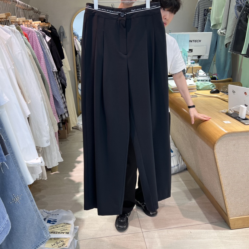 BLACKFRIDAY韓國直郵㊣東大門實拍女裝新款25春夏推薦休閑褲BLACK FRIDAY休閑褲圖色1