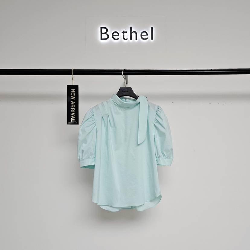 BETHEL直郵韓國代購㊣女裝新款推薦休閑熱賣襯衫蕾絲衫泡泡袖BETHEL襯衫/蕾絲衫圖色3