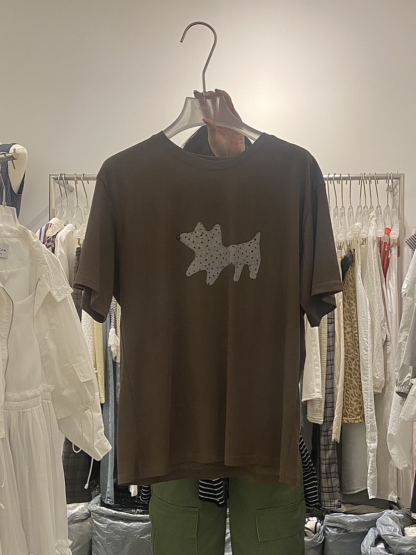 LOOKK直郵韓國代購㊣女裝新款人氣時尚熱賣推薦休閑25春夏T恤JEONG GAM STUDIOST恤圖色2