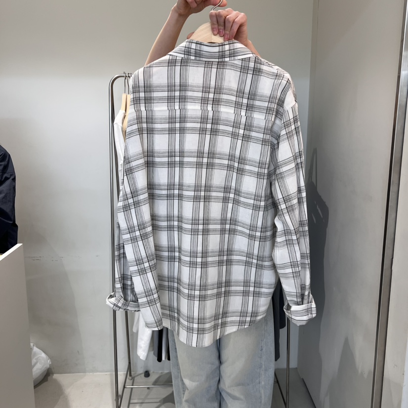 OUTRENE直郵韓國代購㊣女裝新款推薦休閑襯衫蕾絲衫泰迪熊格紋OUTRENE襯衫/蕾絲衫
