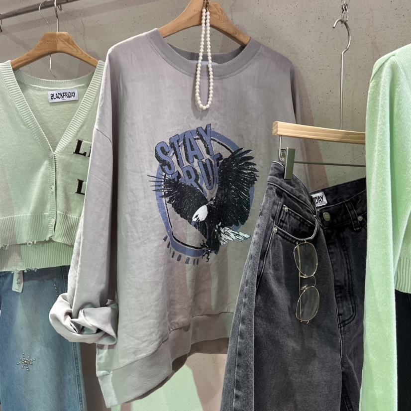 BLACKFRIDAY直郵韓國代購㊣女裝新品熱賣時尚推薦長袖T恤亞麻BLACK FRIDAY長袖T恤圖色3