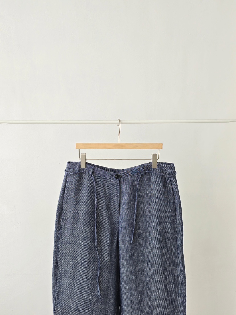 J SHOP直郵韓國代購㊣女裝新款推薦時尚人氣休閑褲含腰繩亞麻J_SHOP休閑褲