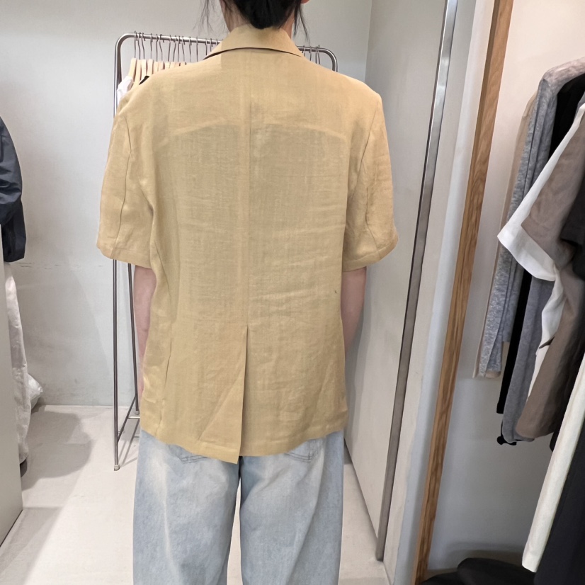 OUTRENE韓國直郵㊣女裝新款時尚推薦人氣熱賣25春夏夾克亞麻OUTRENE夾克