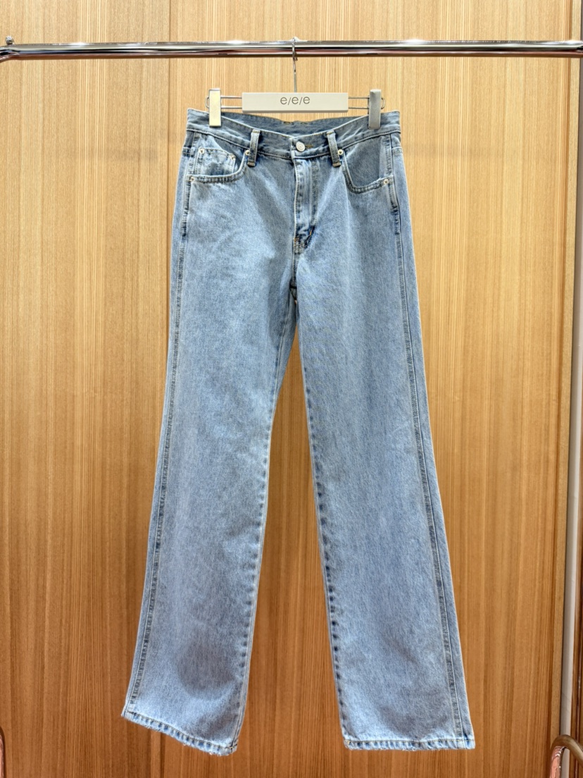 E/E/E韓國㊣直郵東大門代購女裝新品25春夏休閑時尚牛仔褲E/E/E牛仔褲