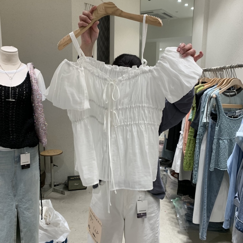 SSEMIENNE直郵韓國代購㊣女裝新款人氣推薦時尚休閑襯衫蕾絲衫SSEMIENNE襯衫/蕾絲衫