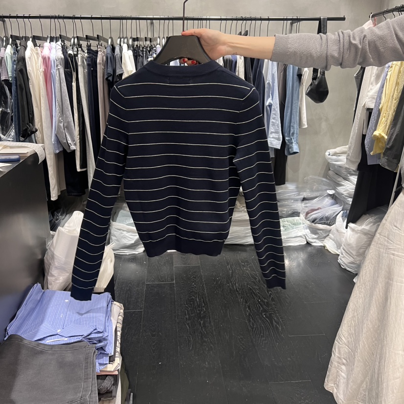 TUG韓國直郵㊣東大門實拍女裝新品25春夏熱賣針織衫開衫條紋TUG針織衫