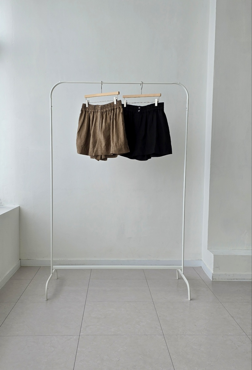 J SHOP韓國㊣直郵東大門代購女裝新款推薦休閑時尚短褲亞麻J_SHOP短褲