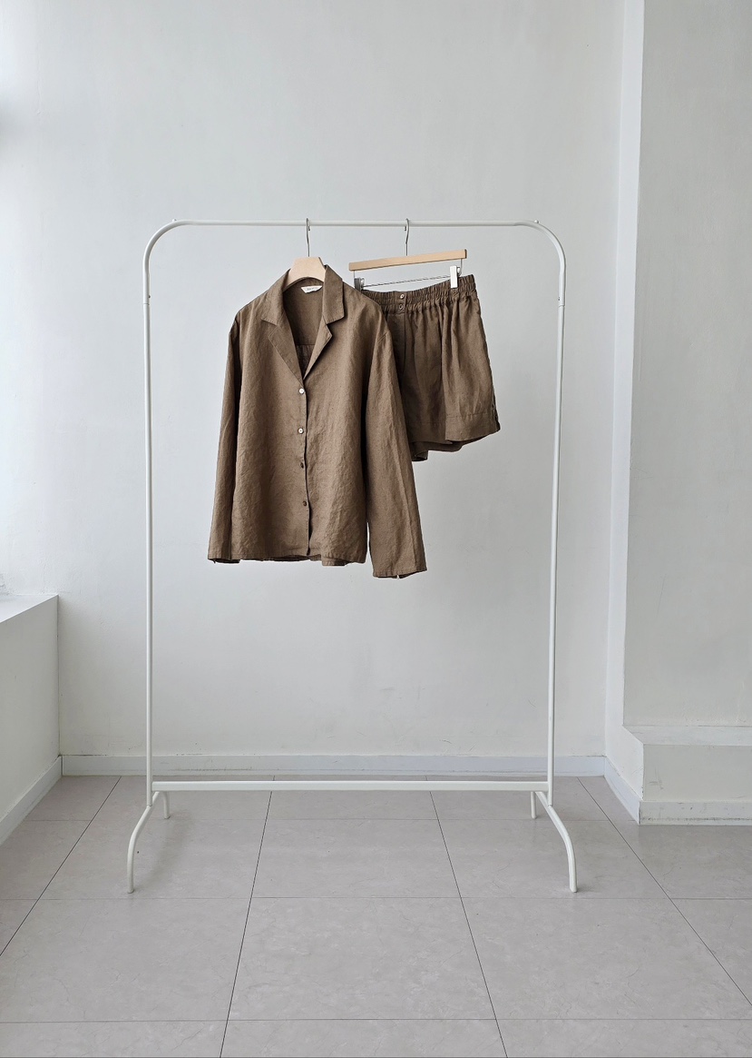 J SHOP韓國㊣直郵東大門代購女裝新款推薦休閑時尚短褲亞麻J_SHOP短褲