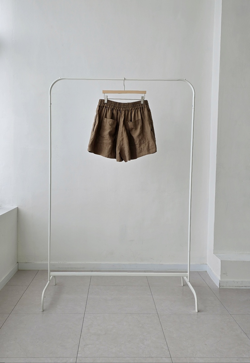 J SHOP韓國㊣直郵東大門代購女裝新款推薦休閑時尚短褲亞麻J_SHOP短褲