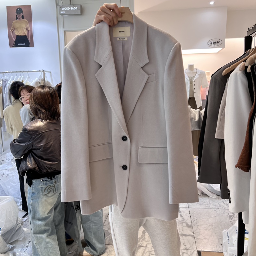 LA MAGIE FEMME韓國直郵㊣東大門實拍女裝新品人氣25春夏夾克Lamagie Femme夾克圖色2