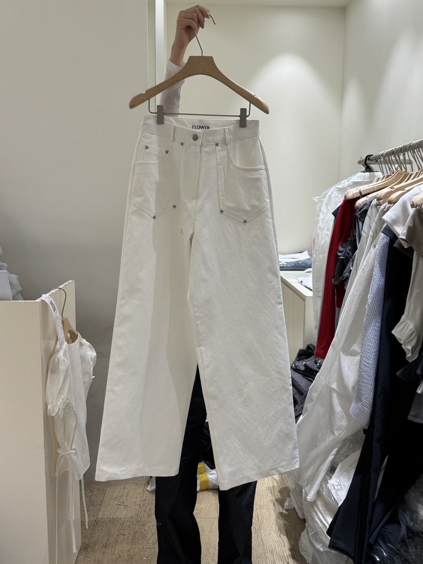 FLOWER-L韓國直郵㊣東大門實拍女裝新款熱賣人氣休閑褲棉質FLOWER-L休閑褲圖色1