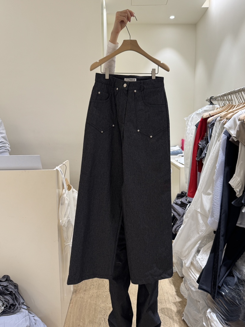 FLOWER-L韓國直郵㊣東大門實拍女裝新款熱賣人氣休閑褲棉質FLOWER-L休閑褲圖色2