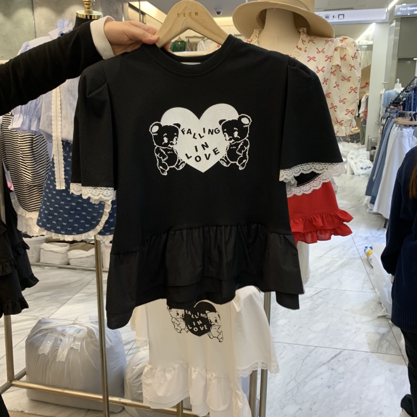 BEEN-A韓國直郵㊣女裝新品25春夏人氣時尚休閑熱賣推薦T恤BEEN-AT恤圖色2