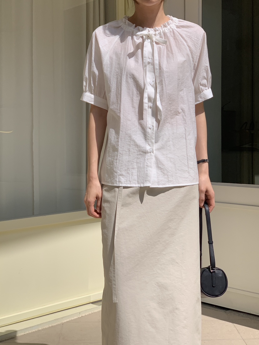 MEMOIRE韓國直郵㊣東大門實拍女裝新品時尚熱賣25春夏襯衫蕾絲衫MEMOIRE襯衫/蕾絲衫