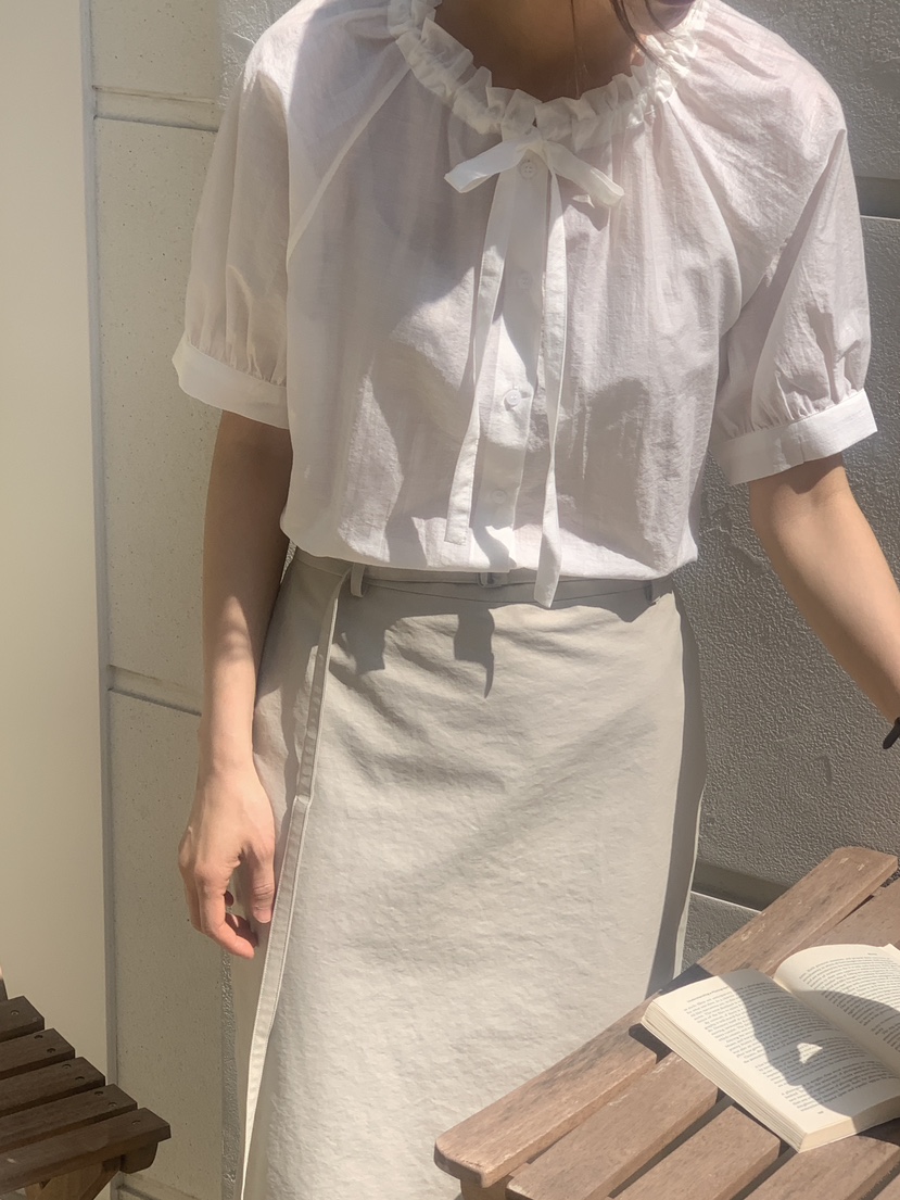 MEMOIRE韓國直郵㊣東大門實拍女裝新品時尚熱賣25春夏襯衫蕾絲衫MEMOIRE襯衫/蕾絲衫