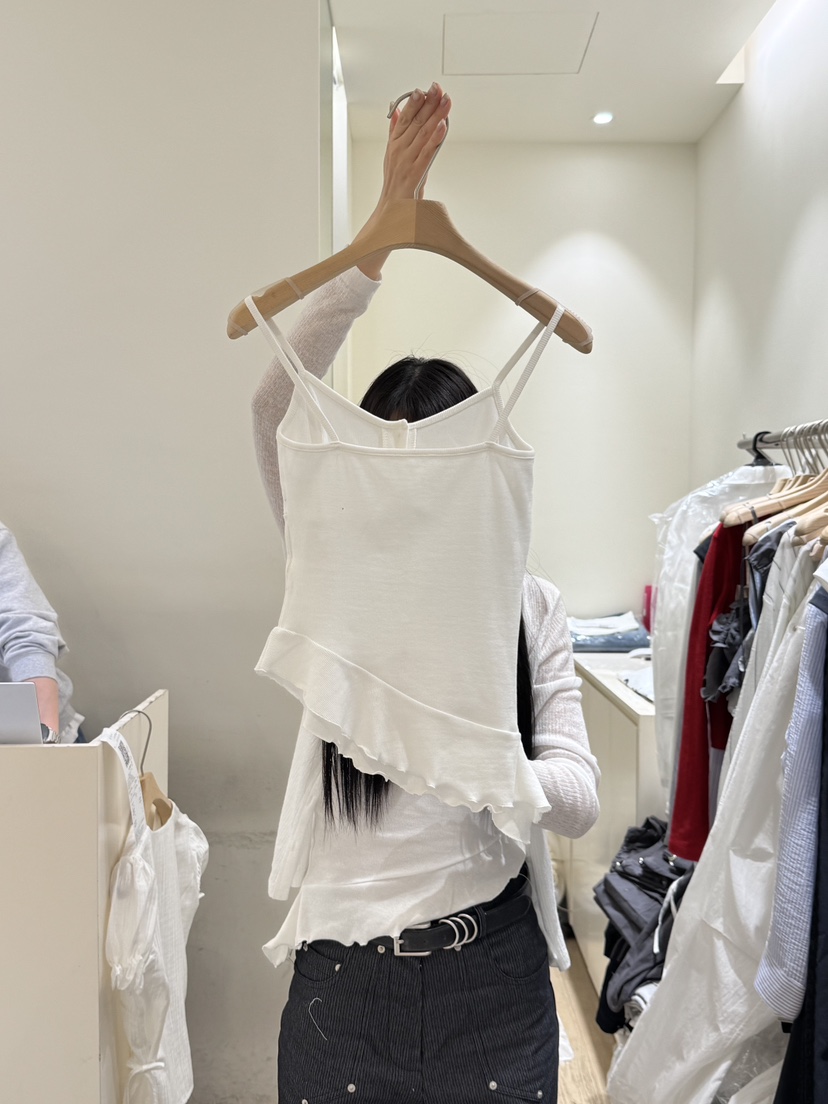 FLOWER-L韓國㊣直郵東大門代購女裝新品熱賣推薦休閑吊帶背心FLOWER-L吊帶/背心