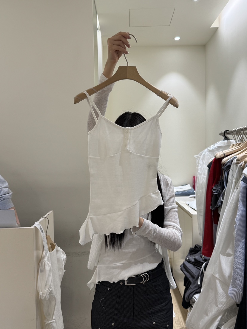 FLOWER-L韓國㊣直郵東大門代購女裝新品熱賣推薦休閑吊帶背心FLOWER-L吊帶/背心圖色1