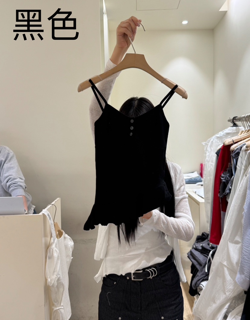 FLOWER-L韓國㊣直郵東大門代購女裝新品熱賣推薦休閑吊帶背心FLOWER-L吊帶/背心圖色3