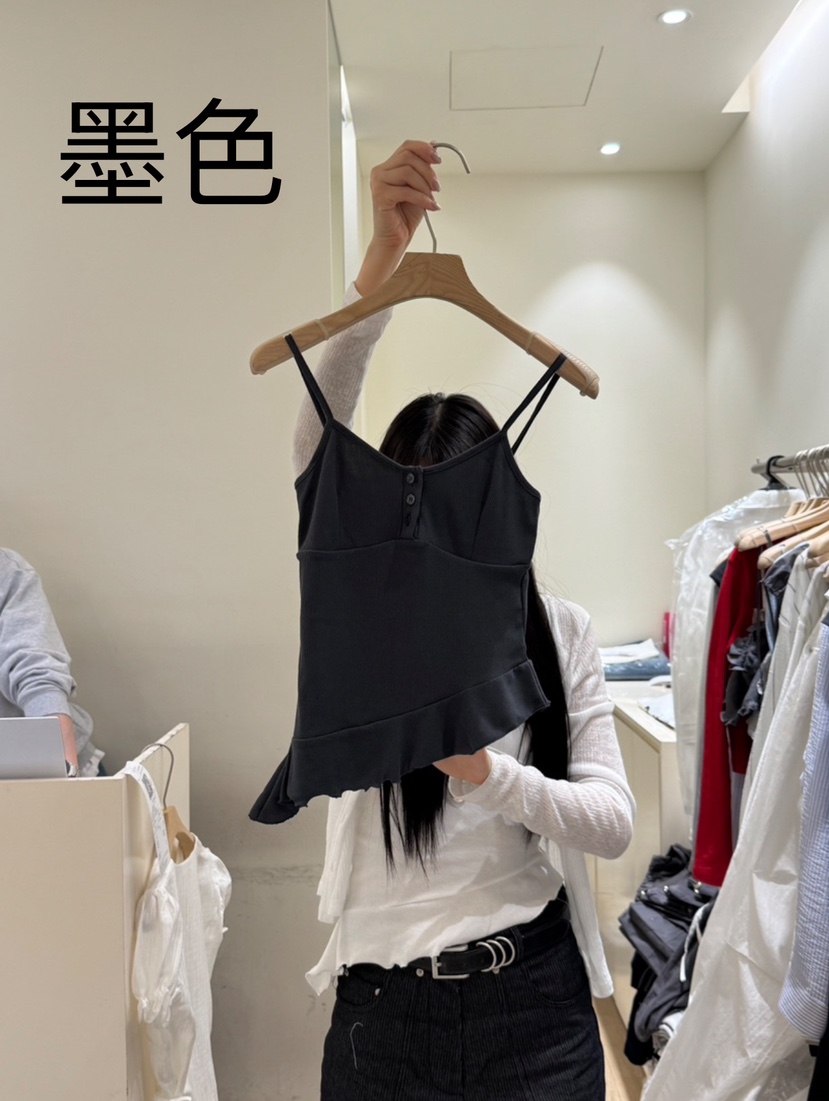 FLOWER-L韓國㊣直郵東大門代購女裝新品熱賣推薦休閑吊帶背心FLOWER-L吊帶/背心圖色4
