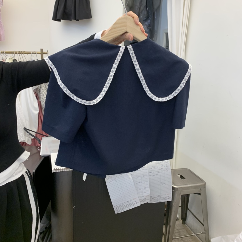 BEEN-A直郵韓國代購㊣女裝新品休閑25春夏時尚熱賣襯衫蕾絲衫BEEN-A襯衫/蕾絲衫