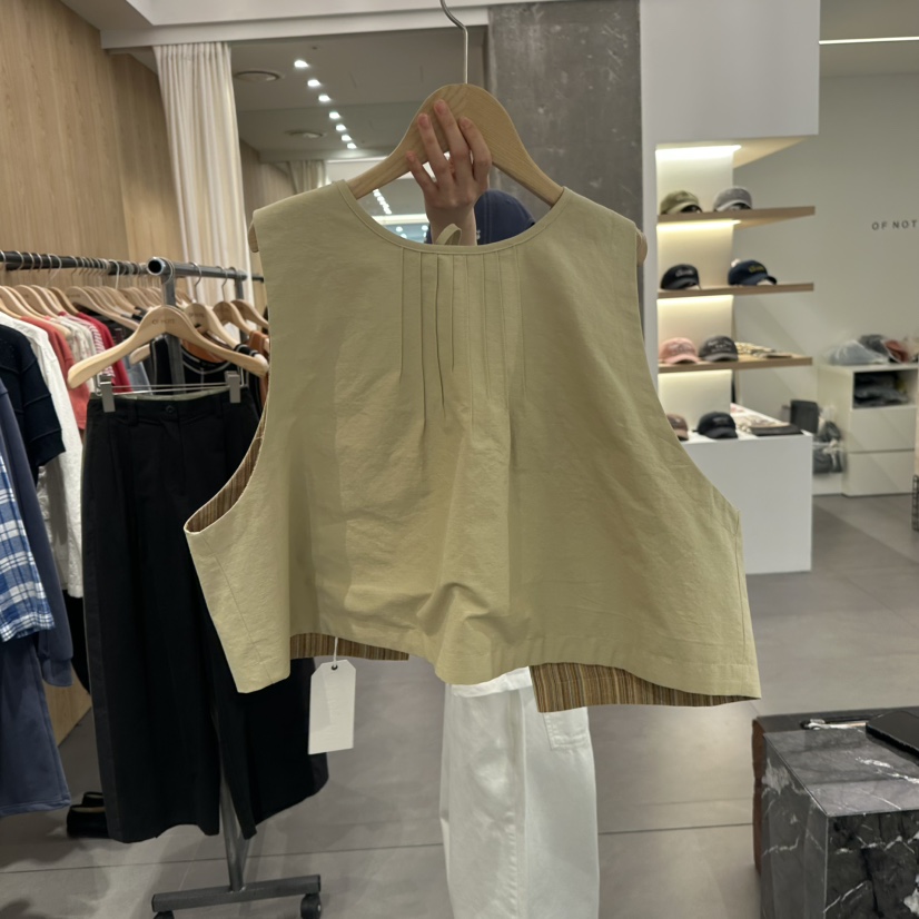 STAYFELT/OF NOTE韓國直郵㊣東大門實拍女裝新款25春夏馬甲口袋雙面OF NOTE/STAYFELT馬甲