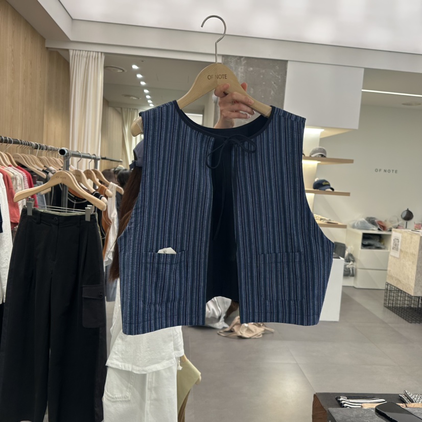 STAYFELT/OF NOTE韓國直郵㊣東大門實拍女裝新款25春夏馬甲口袋雙面OF NOTE/STAYFELT馬甲