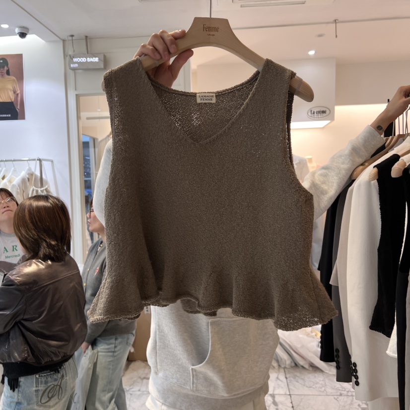 LA MAGIE FEMME韓國直郵㊣東大門實拍女裝新品休閑吊帶背心Lamagie Femme吊帶/背心圖色3