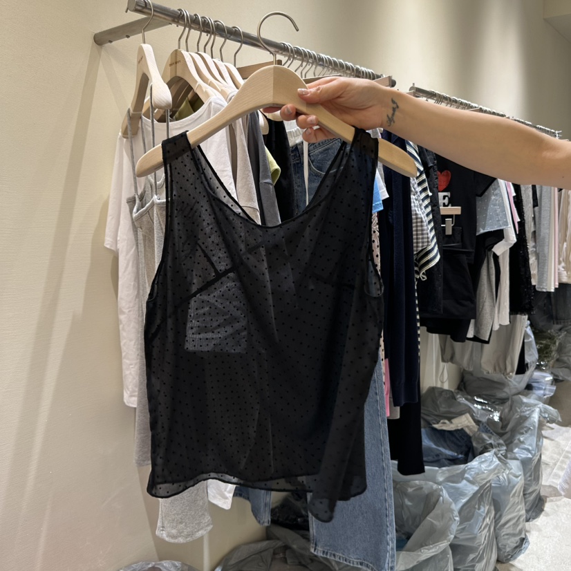 MOREMORE韓國代購女士新品推薦休閑25春夏真品熱賣吊帶背心more more吊帶/背心