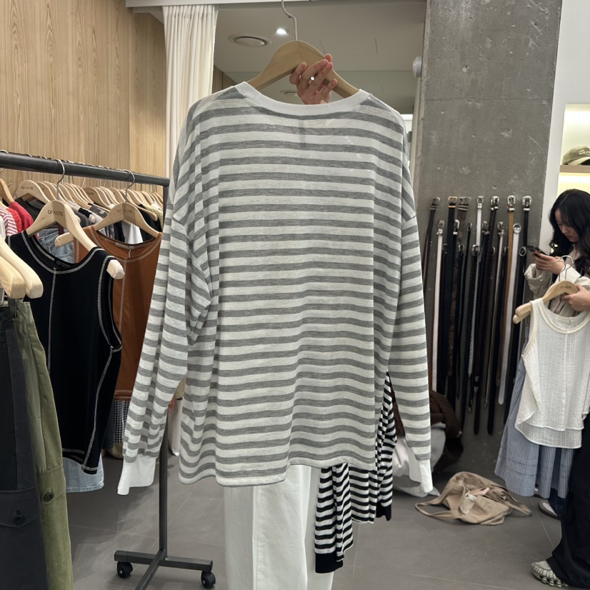 STAYFELT/OF NOTE韓國直郵女士新品熱賣25春夏休閑長袖T恤OF NOTE/STAYFELT長袖T恤