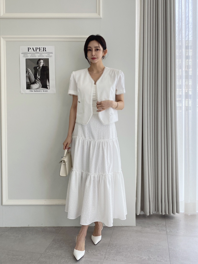 CLOTH韓國代購女裝新款休閑25春夏時尚職業推薦真品熱賣長裙CLOTH長裙