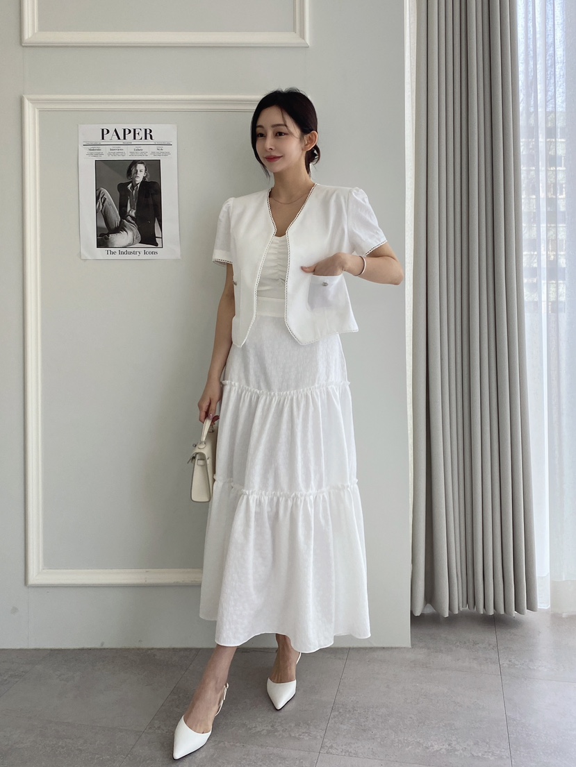 CLOTH韓國代購女裝新款休閑25春夏時尚職業推薦真品熱賣長裙CLOTH長裙