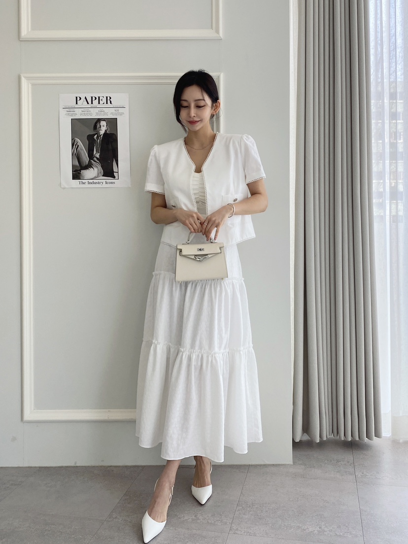 CLOTH韓國代購女裝新款休閑25春夏時尚職業推薦真品熱賣長裙CLOTH長裙