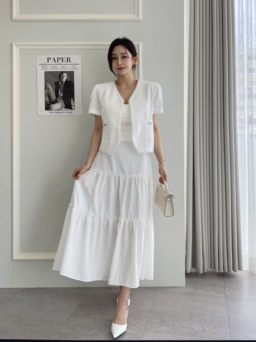 CLOTH韓國代購女裝新款休閑25春夏時尚職業推薦真品熱賣長裙CLOTH長裙