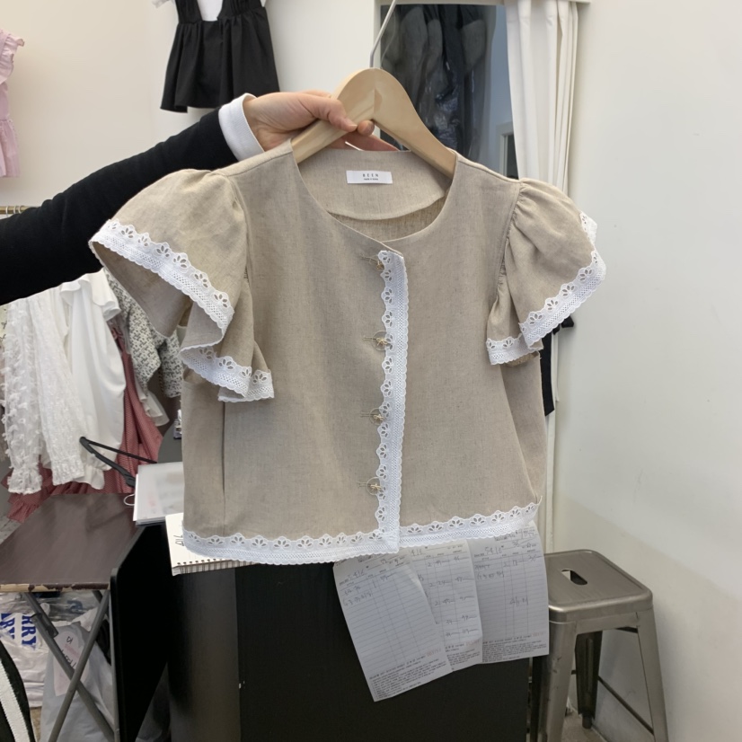 BEEN-A東大門實拍女士新品人氣時尚真品25春夏熱賣襯衫蕾絲衫BEEN-A襯衫/蕾絲衫圖色2