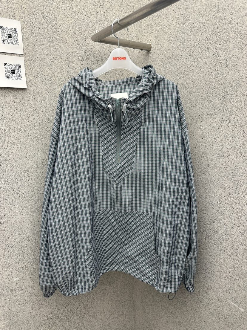 BOTONG東大門代購女士新款時尚真品熱賣25春夏襯衫蕾絲衫格紋BOTONG襯衫/蕾絲衫
