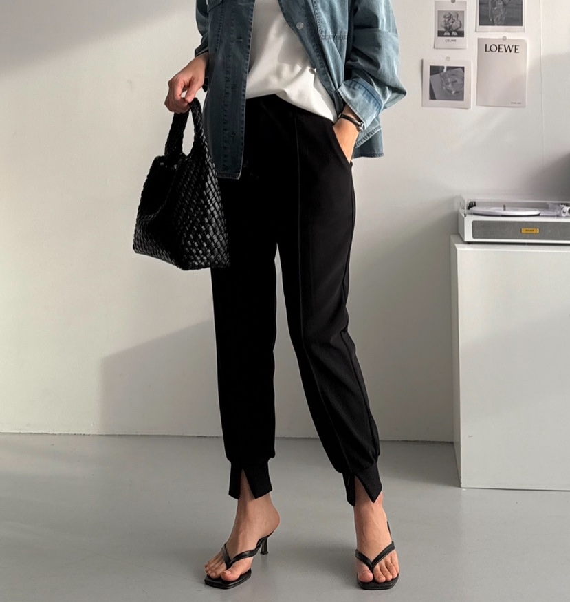 I BLLE直郵韓國代購㊣女裝新品25春夏熱賣休閑推薦時尚休閑褲I BLLE休閑褲