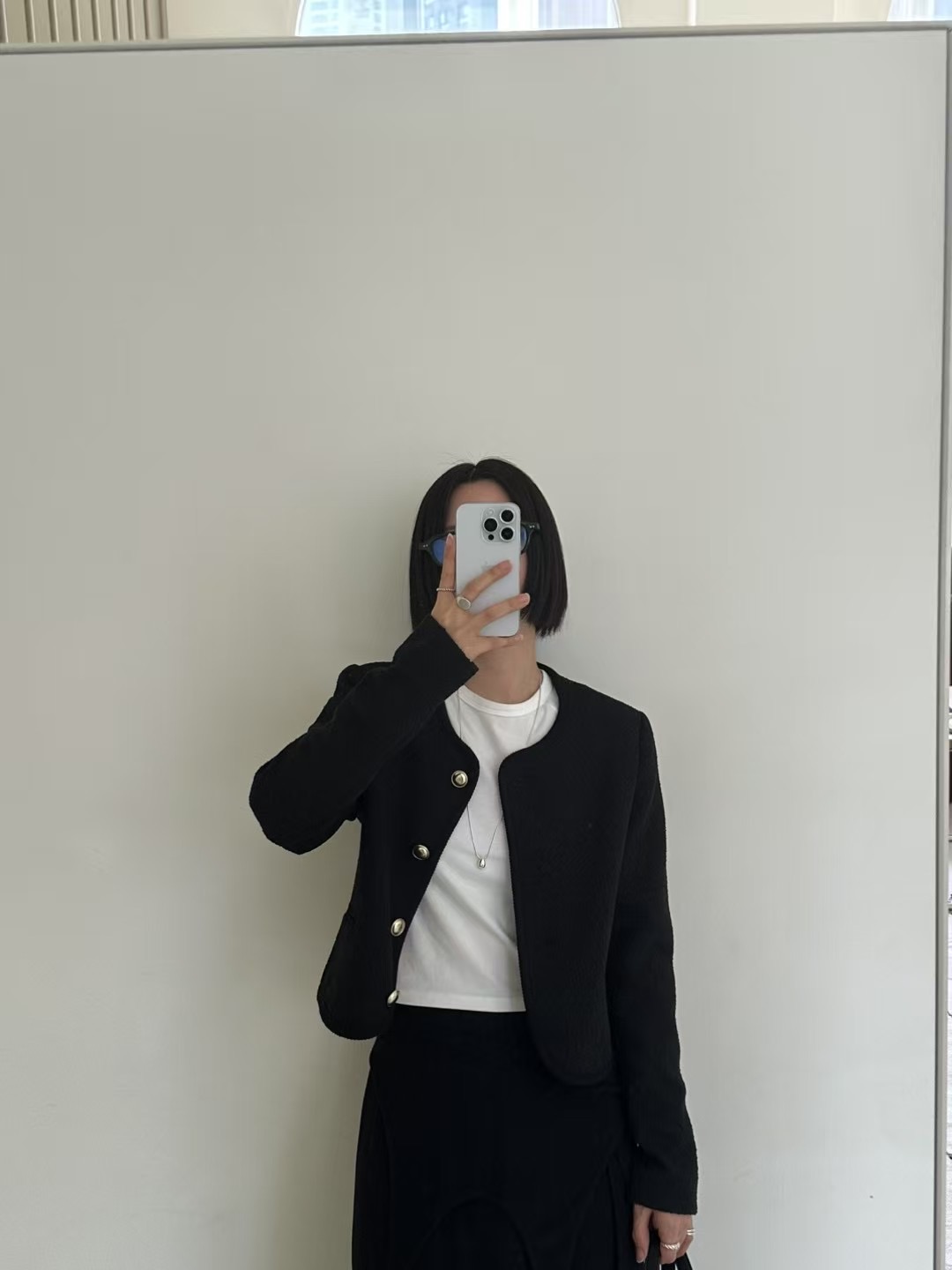 IKMOOI直郵韓國代購㊣女裝新款休閑時尚人氣熱賣夾克粗花呢IKMOOI夾克