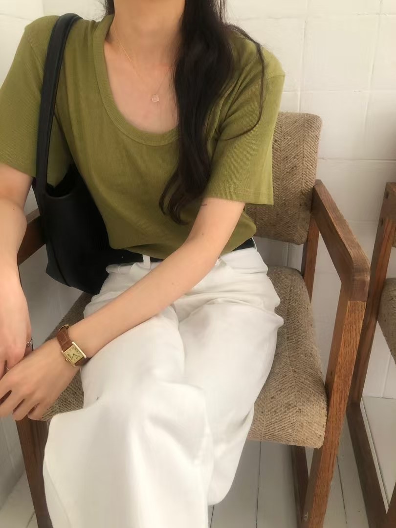 NAM.2韓國直郵㊣女裝新款熱賣人氣休閑25春夏時尚推薦T恤EDINBURGHT恤圖色2