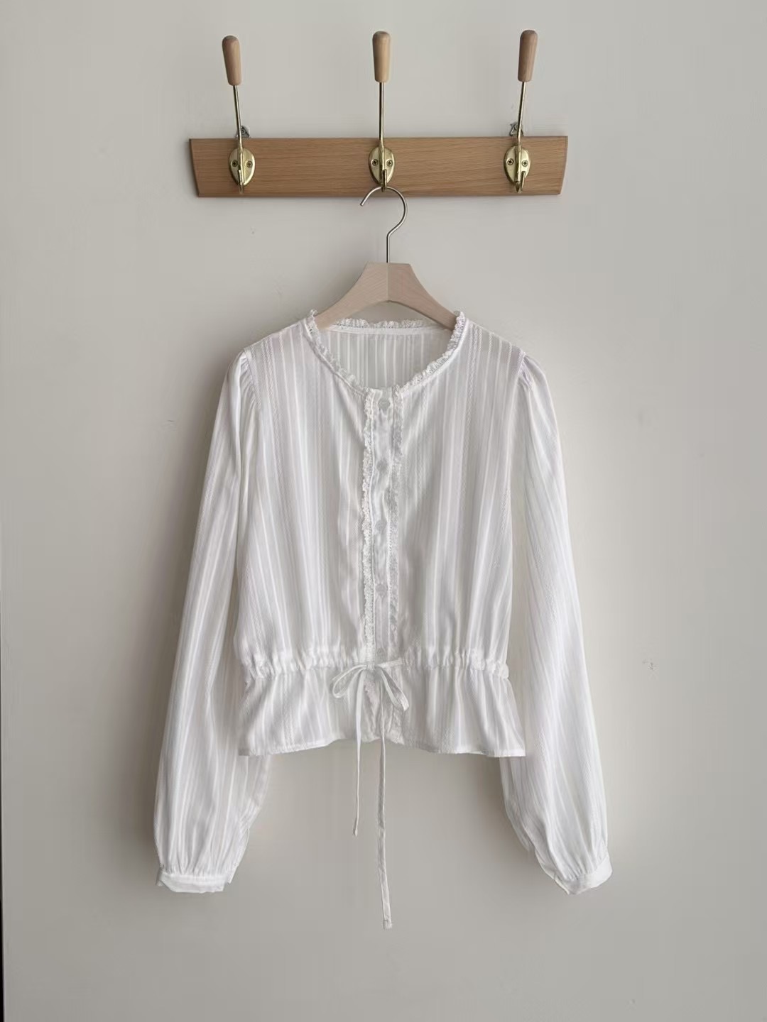 IKMOOI韓國㊣直郵東大門代購女裝新品25春夏時尚襯衫蕾絲衫IKMOOI襯衫/蕾絲衫